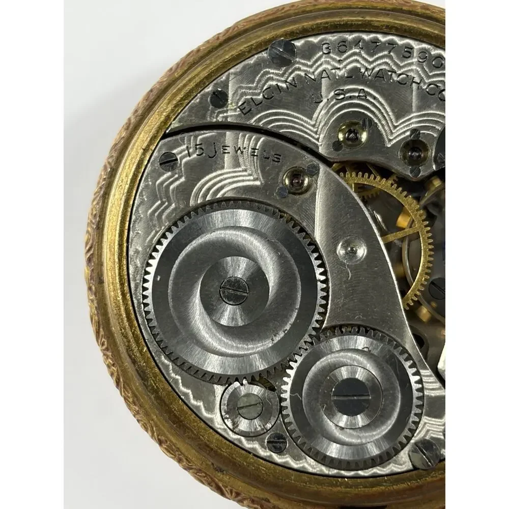 1937 ELGIN POCKET WATCH MOVEMENT 36477590 GRADE: 315 12s 15j